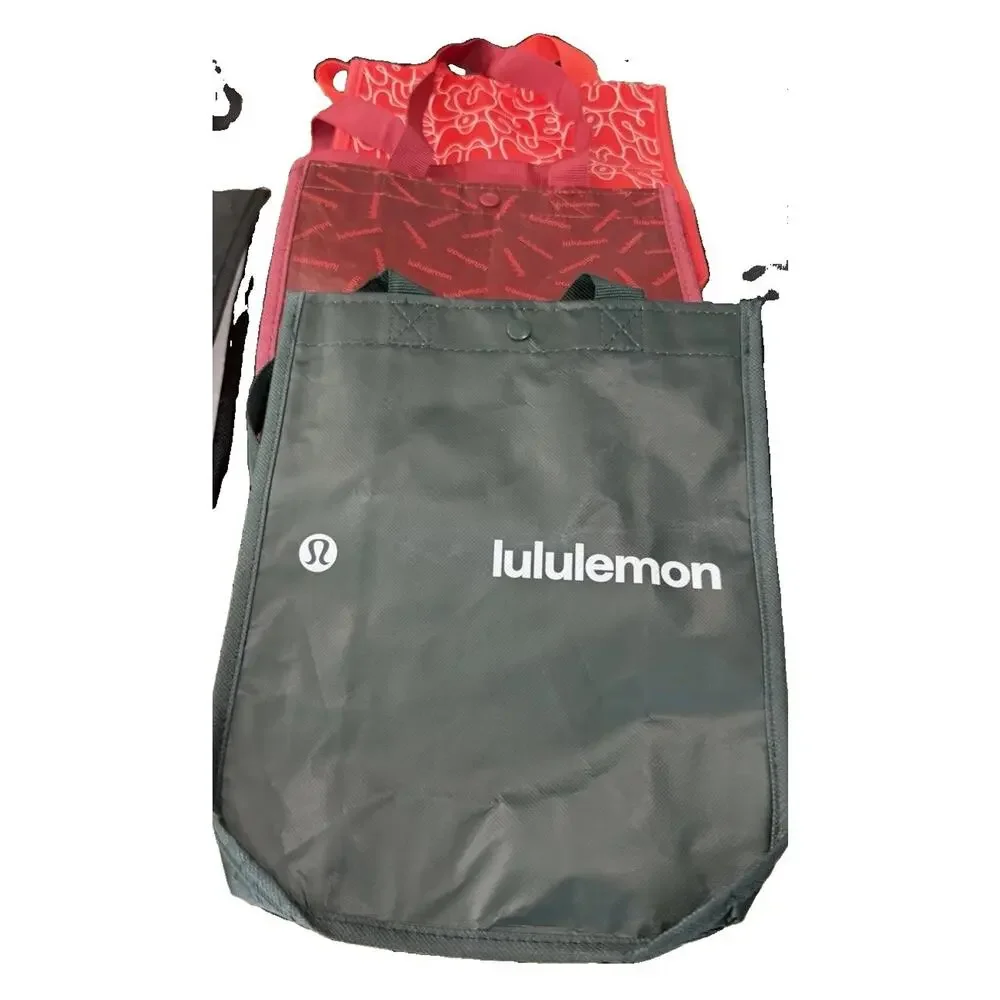 Lululemon Reusable Shopping Tote Bags Lot of 7 Lunch Bags Small Medium Used